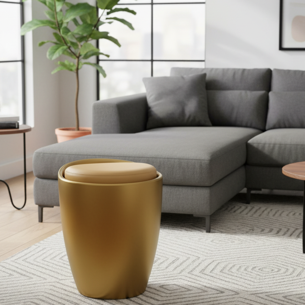 ComfortVault Luxe Storage Stool