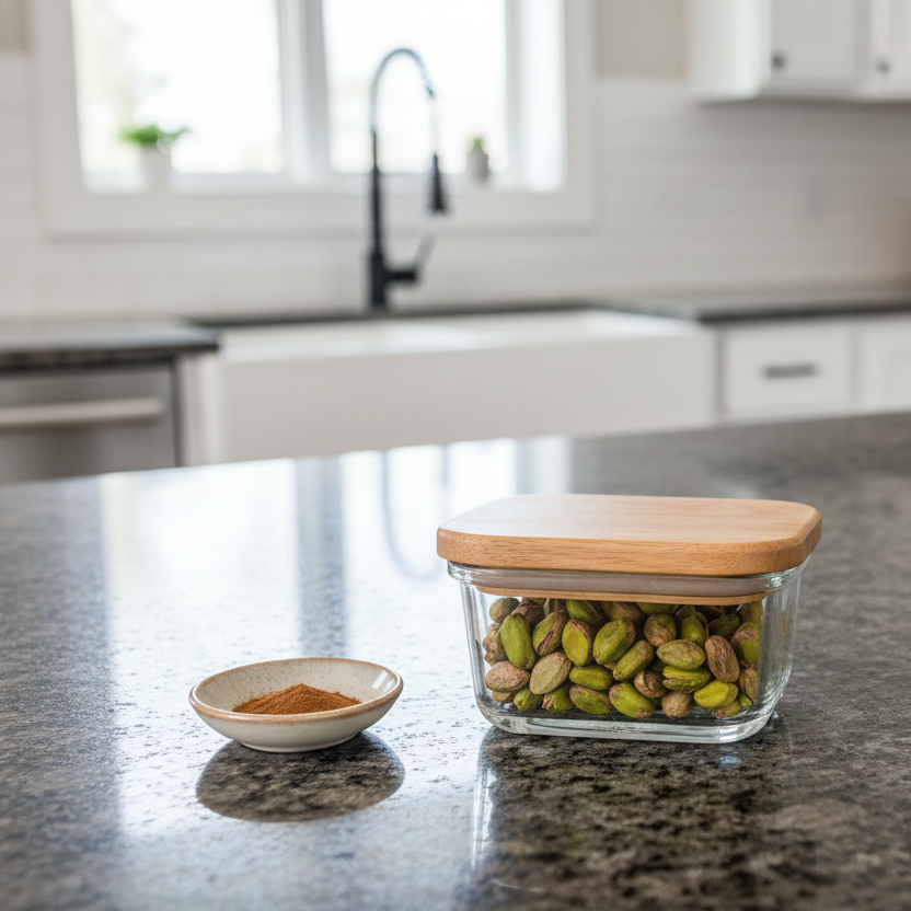 Airtight Glass Container with Wooden Lid