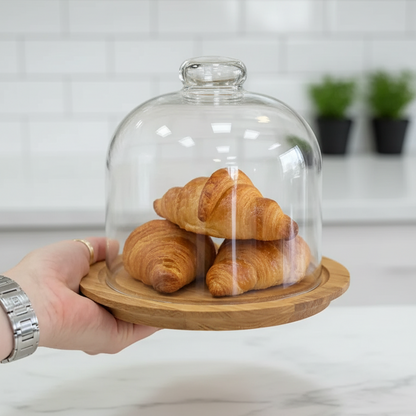 Lavish Wooden Base Serving Dome