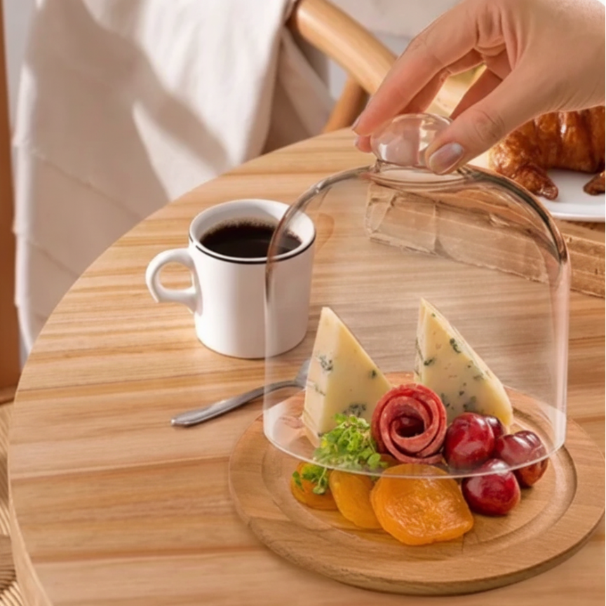 Lavish Wooden Base Serving Dome